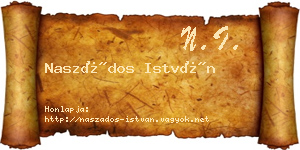 Naszádos István névjegykártya